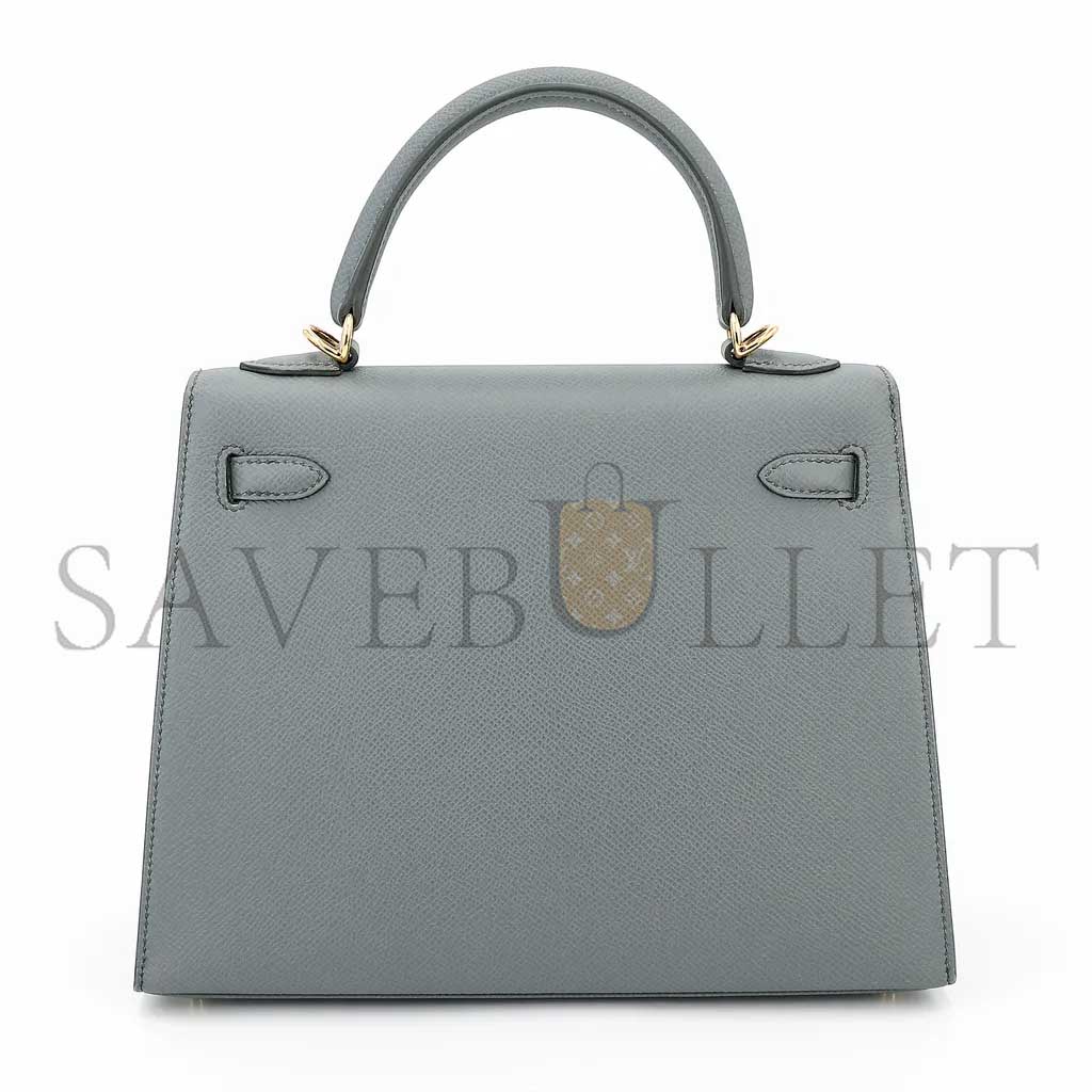 HERMÈS MASTER KELLY 25 ALMOND GREEN EPSOM GOLD BUCKLE (25*17*7cm)